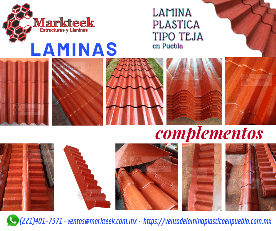 Venta de lamina plastica tipo teja en Puebla