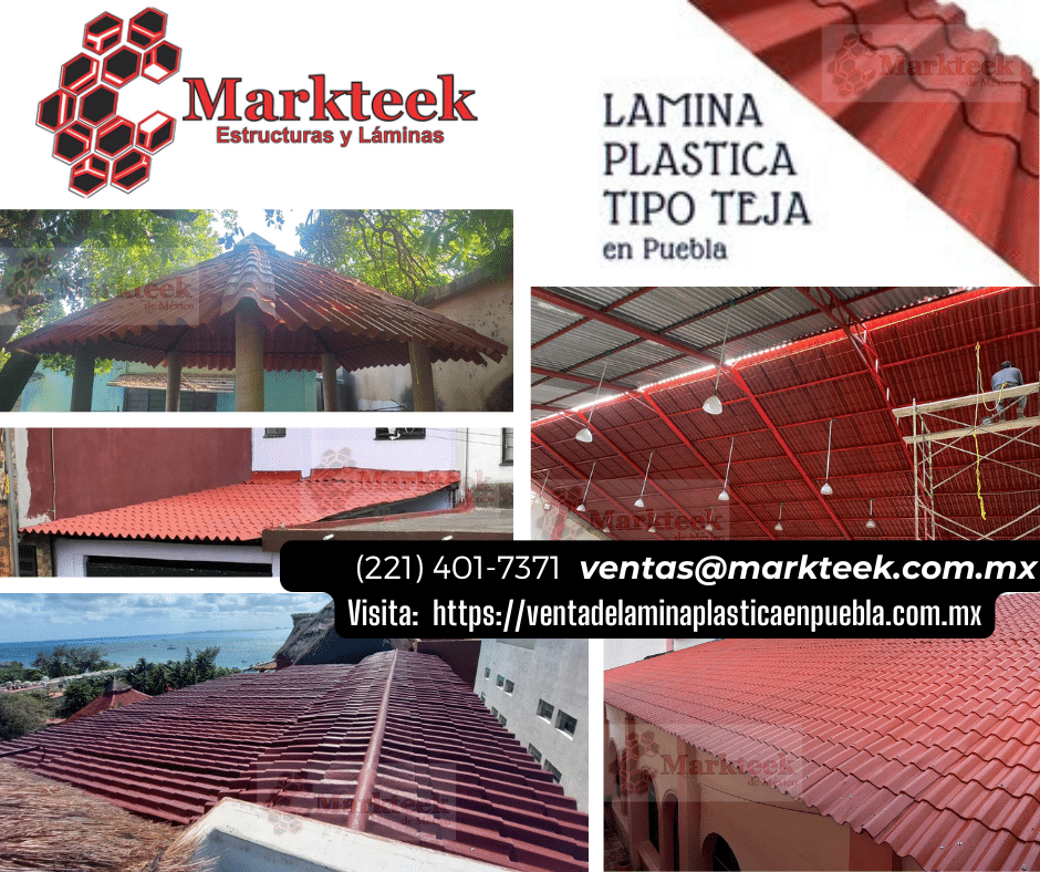 Venta de Lamina Tipo Teja de Plastico en Puebla